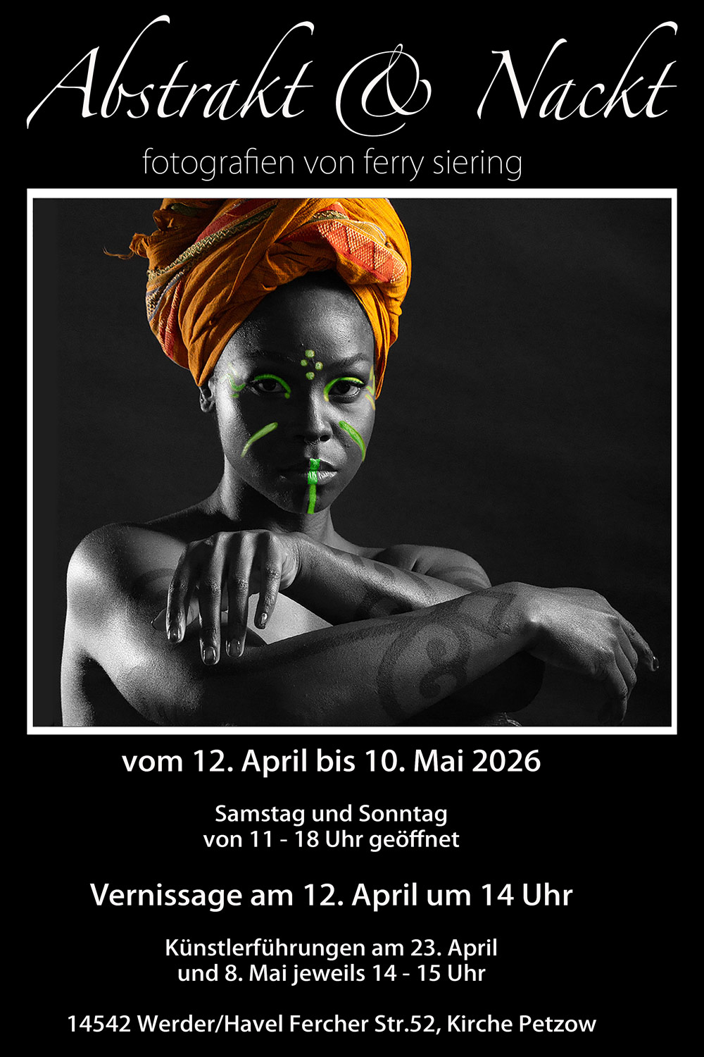 Plakat zur Ausstellung Abstrakt & Nackt
